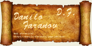 Danilo Faranov vizit kartica